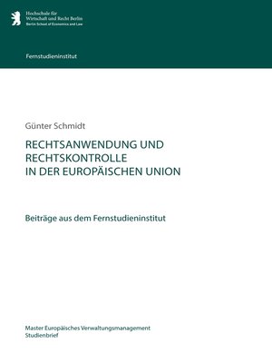 cover image of Rechtsanwendung und Rechtskontrolle in der Europäischen Union